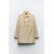 Zara Пальто двубортное с высоким воротником из шерстяной смеси , Цвет: Бежевый, Размер: XS, изображение 6