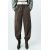 Zara Нейлоновые брюки с молниями , Цвет: Коричневый, Размер: XS, изображение 3