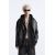 Zara Эффект кожи оверсайз блейзер - лимитированное издание , Цвет: Черный, Размер: S (US S), изображение 2