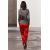 Zara   zw collection прямые брюки из тяжелого атласа , Цвет: Красный, Размер: XS, изображение 3