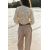 Zara Брюки «чинос» с эластичным поясом , Цвет: Бежевый, Размер: 34, изображение 3