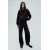 Zara  : чистые интерлоковые прямые брюки из плюша , Цвет: Черный, Размер: M