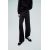 Zara  : чистые интерлоковые прямые брюки из плюша , Цвет: Черный, Размер: M, изображение 4