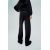 Zara  : чистые интерлоковые прямые брюки из плюша , Цвет: Черный, Размер: M, изображение 5