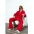 Zara Бархатные брюки с боковыми полосами , Цвет: Красный, Размер: XS