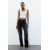 Zara Джинсы средней посадки с жесткой тканью и пятью карманами, Цвет: Черный, Размер: 34