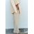 Zara Широкие льняные брюки, Цвет: Бежевый, Размер: L, изображение 3