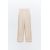 Zara Широкие льняные брюки, Цвет: Бежевый, Размер: L, изображение 4