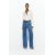 Zara Высокие джинсы с высокой талией и передними карманами, а также задними накладными карманами, Цвет: Синий, Размер: 34