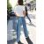Zara Высокие джинсы с пятью карманами, Цвет: Синий, Размер: 32, изображение 2