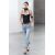 Zara   zw collection slim relaxed fit mid-rise jeans , Цвет: Синий, Размер: 34, изображение 2