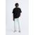 Zara Оверсайз футболка из плотного хлопка, Цвет: Черный, Размер: XL (US XL)