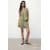Zara Бермуды из льняной смеси с высокой талией, Цвет: Зеленый, Размер: M