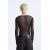 Zara Полупрозрачная трикотажная футболка с принтом - лимитированное издание , Цвет: Черный, Размер: XL (US XL), изображение 3