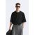 Zara Топ с прямым кроем с круглым вырезом, короткими рукавами и деталями на плече с молнией, Цвет: Черный, Размер: S (US S), изображение 2