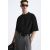 Zara Топ с прямым кроем с круглым вырезом, короткими рукавами и деталями на плече с молнией, Цвет: Черный, Размер: S (US S), изображение 5