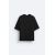 Zara Топ с прямым кроем с круглым вырезом, короткими рукавами и деталями на плече с молнией, Цвет: Черный, Размер: S (US S), изображение 9