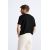 Zara Трикотажная хлопковая футболка , Цвет: Черный, Размер: XL (US XL), изображение 3