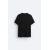 Zara Трикотажная хлопковая футболка , Цвет: Черный, Размер: XL (US XL), изображение 8