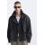 Zara Укороченное тренч-пальто с широким воротником, длинными рукавами, Цвет: Синий, Размер: M (US M), изображение 5