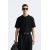 Zara Оверсайз бокси-фит футболка, Цвет: Черный, Размер: XXL (US XXL), изображение 2