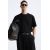 Zara Оверсайз бокси-фит футболка, Цвет: Черный, Размер: XXL (US XXL), изображение 5