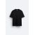 Zara Оверсайз бокси-фит футболка, Цвет: Черный, Размер: XXL (US XXL), изображение 7
