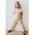 Zara Брюки с эластичным поясом и вышитыми деталями на подоле, Цвет: Бежевый, Размер: 1½ лет (86 см)