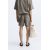 Zara Шорты-бермуды из 100% льна, Цвет: Зеленый, Размер: M, изображение 3