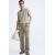 Zara Брюки из хлопково-леняной смеси с поясом на молнии и застежкой-крючком, Цвет: Зеленый, Размер: EU 42 (US 32), изображение 5