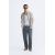 Zara Брюки из хлопка и льна с поясом на запах, Цвет: Синий, Размер: EU 38 (US 30)