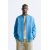 Zara Рубашка из смеси хлопка и льна , Цвет: Синий, Размер: M (US M), изображение 2
