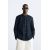 Zara Рубашка из хлопка и льна , Цвет: Синий, Размер: S (US S), изображение 2