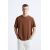 Zara Футболка из льна и хлопка с рукавами и круглым вырезом, Цвет: Красный, Размер: S (US S), изображение 2
