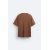 Zara Футболка из льна и хлопка с рукавами и круглым вырезом, Цвет: Красный, Размер: S (US S), изображение 7