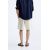 Zara Шорты-бермуды из хлопка и льна с широкими штанинами, Цвет: Белый, Размер: EU 40 (US 31), изображение 3