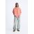 Zara Рубашка с эффектом складок , Цвет: Оранжевый, Размер: L (US L)
