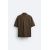 Zara Текстурированная жаккардовая рубашка , Цвет: Коричневый, Размер: S (US S), изображение 8