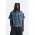 Zara Рубашка из денима с карманом , Цвет: Синий, Размер: S (US S), изображение 2