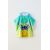 Zara Полотенце-пончо с капюшоном с принтом lilo & stitch © disney для детей от 4 до 14 лет, Цвет: Зеленый, Размер: 4-5 лет (104-110 см)