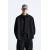 Zara Рубашка с эффектом складок , Цвет: Черный, Размер: S (US S)