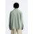 Zara Рубашка с потертой текстурой , Цвет: Зеленый, Размер: M (US M), изображение 3