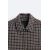 Zara Рубашка в клетку с текстурой , Цвет: Коричневый, Размер: S-M (US S-M), изображение 8