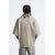 Zara Рубашка-накидка с карманом , Цвет: Бежевый, Размер: S (US S), изображение 3