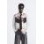 Zara Рубашка с принтом акварель , Цвет: Белый, Размер: S (US S)