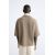 Zara Cохранить 
вязаная рубашка из ткани смеси хлопка, Цвет: Коричневый, Размер: L (US L), изображение 3