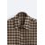 Zara Рубашка из хлопка и шелка с принтом в клетку, Цвет: Коричневый, Размер: S (US S), изображение 8
