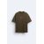 Zara Футболка с контрастным накладным , Цвет: Зеленый, Размер: L (US L), изображение 7