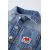 Zara Рубашка с воротником и длинными рукавами keith haring® denim overshirt , Цвет: Синий, Размер: 12-18 месяцев (86 см), изображение 3