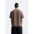 Zara Oversize боксовая футболка , Цвет: Коричневый, Размер: S (US S), изображение 3
